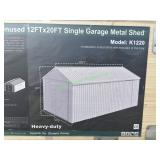 Unused Single Garage Metal Shed ~12