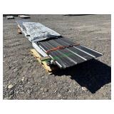 Unused Post Rib Black Steel Siding