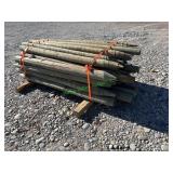 ~45 Pointed Fence Posts ~7' X 5'