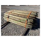 ~45 Pointed Fence Posts ~7' X 5'