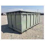 Metal Bin w/Lid ~14