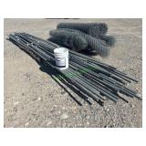 Pallet of Chain Link Fence w/ Pipe Rails