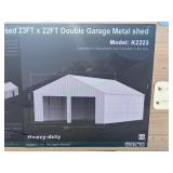 Unused Metal Double Garage Shed ~23