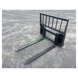 Unused Mower King Adjustable Skid Steer Forks ~48'