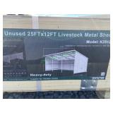 Unused Metal Livestock Shed ~25