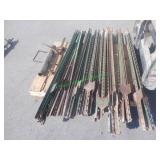 ~38 T-Posts & Fence Stretcher & Post Hole Driver