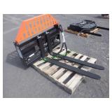 Unused Wolverine Skid Steer Hydraulic Forks ~48
