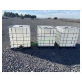 3 Caged Plastic Totes ~260 Gal **BID X 3**