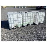 3 Caged Plastic Totes ~260 Gal **BID X 3**
