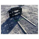Unused GIYI Skid Steer Hydraulic Forks: ~60"