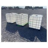 3 Caged Plastic Totes ~260 Gal **BID X 3**
