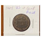 1864-US 2 Cent Coin