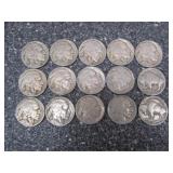 15-Buffalo Nickels