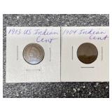 1903 & 1904 US Indian Cent