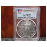 2002 Silver Eagle Dollar PCGS MS69 First Strike