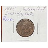 1868 US Indeian Cent Key Date Rare