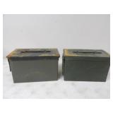 2-Metal Ammo Boxes 11x6x7