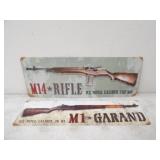 M1 Garand Tin Sign 15.75x4in,M14 Rifle Tin Sign