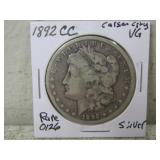 1892-CC Silver Morgan Dollar Carson City