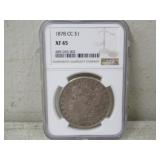1878-CC Silver Morgan Dollar Graded XF45