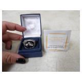 "Freedoms Ride" Stainless Steel & Onyx Ring, Sz12?