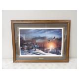 The Sharing Season by Terry Redlin, Signed 31in. W