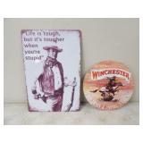 John Wayne Tin Sign 8x12,Winchester Firearms Tin