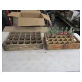 Pepsi Wood 24pk Bottle Crate, 7up Wood 24pk Bottle
