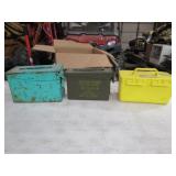 2-Metal Ammo Boxes & Poy Container