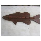 6-Slot Wood Wall Mounted Rod Holder