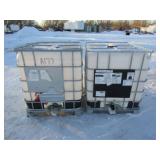 2-250gal. Poly Tanks w/Metal Cages