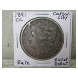 1891-CC Carson City Silver Dollar