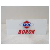 11.75x4.5in. DX Boron Glass Sign