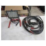 Approx. 24ft Jumper Cables, 1 Shop Light
