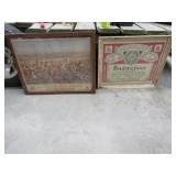 30x24.5 Custers Last Fight & Budweiser Puzzle Fram