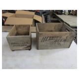 Hercules Powder Wood Box,Heinies Beer Wood Box