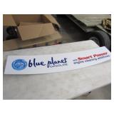 52x11in. Metal Blue Planet Gasoline Sign