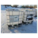 2-250gal. Poly Tanks w/Metal Cages