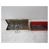 2-Small Tool Boxes w/Allen Wrenches & 1/4in. Socke