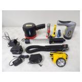 2 Spotlights, 2 Work Lights, 3 Flashlights,