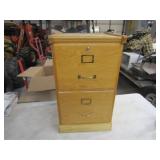 2 Drawer Wooden File Cabinet 27in. T, 16in. W,