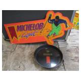 1991 Neon Michelob Light Tin Sign 35x18in &