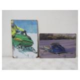 12x8 Snowcruiser Tin Sign, 8x12 Spitfire Tin Sign