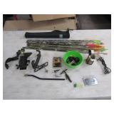 13-Arrows w/Quiver,Sight,Release,Broadheads,Points