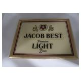 Jacob Best "Premium Light Beer" 16.75w x 12.75in.L