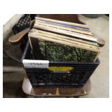 Approx 45 Records w/Milk Crate