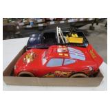 Blue Truck, Red Car, Small Dozer