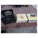 Approx 54 Records w/Milk Crate