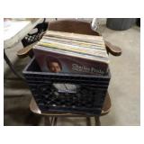 Approx 54 Records w/Milk Crate