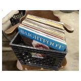 Approx 41 Records w/Milk Crate